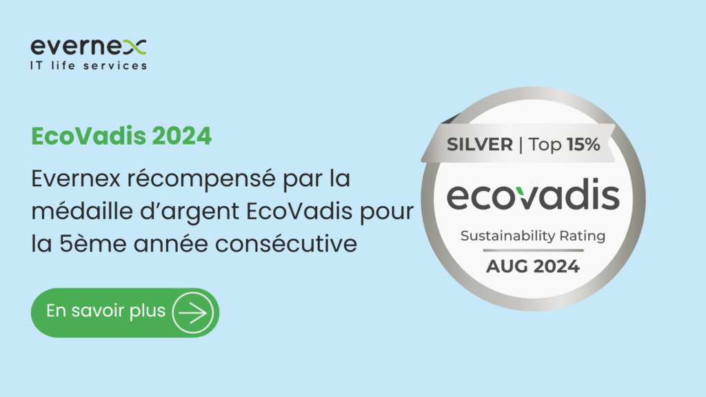 Evernex célèbre l'obtention de sa cinquième médaille d'argent EcoVadis consécutive.