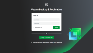 Veeam Backup & Replication v13 login window